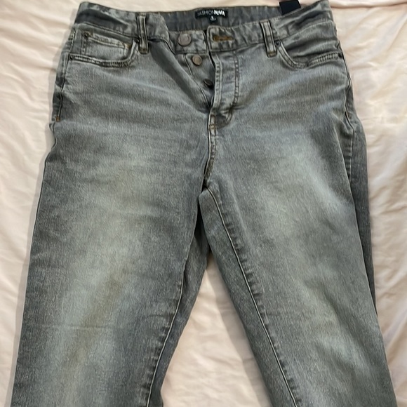 grey straight leg jeans - Picture 2 of 2
